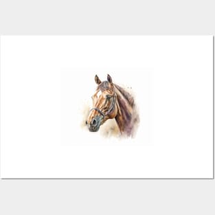 Horse Watercolour Painting Posters and Art
